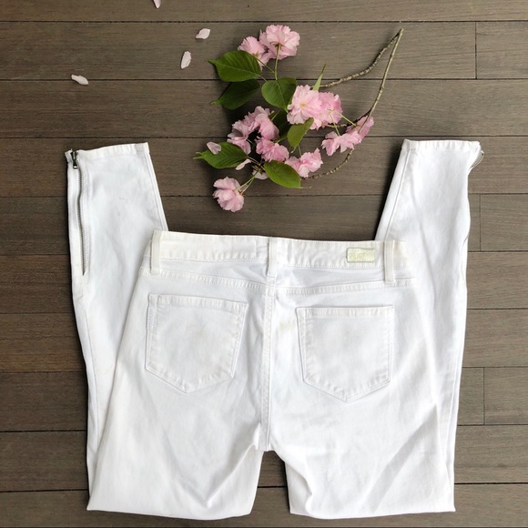 Paige Women’s White Jane Zip Cropped Jeans EUC 29 - Picture 5 of 6